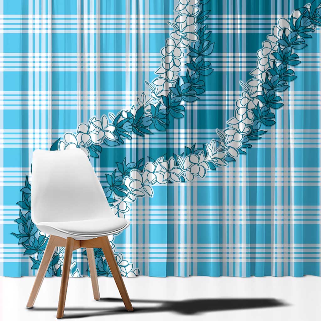 Blue Hawaii Palaka Window Curtain Hawaiian Honohono Lei LT05 - Polynesian Pride