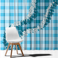 Blue Hawaii Palaka Window Curtain Hawaiian Honohono Lei LT05 - Polynesian Pride