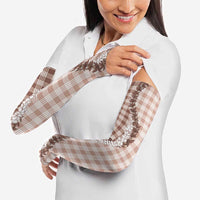 Beige Hawaii Palaka Arm Sleeves Hawaiian Honohono Lei LT05 - Polynesian Pride