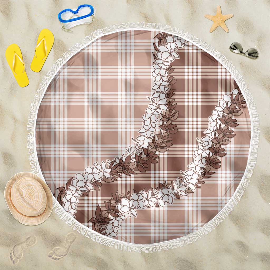 Beige Hawaii Palaka Beach Blanket Hawaiian Honohono Lei LT05 One Size 150cm Beige - Polynesian Pride
