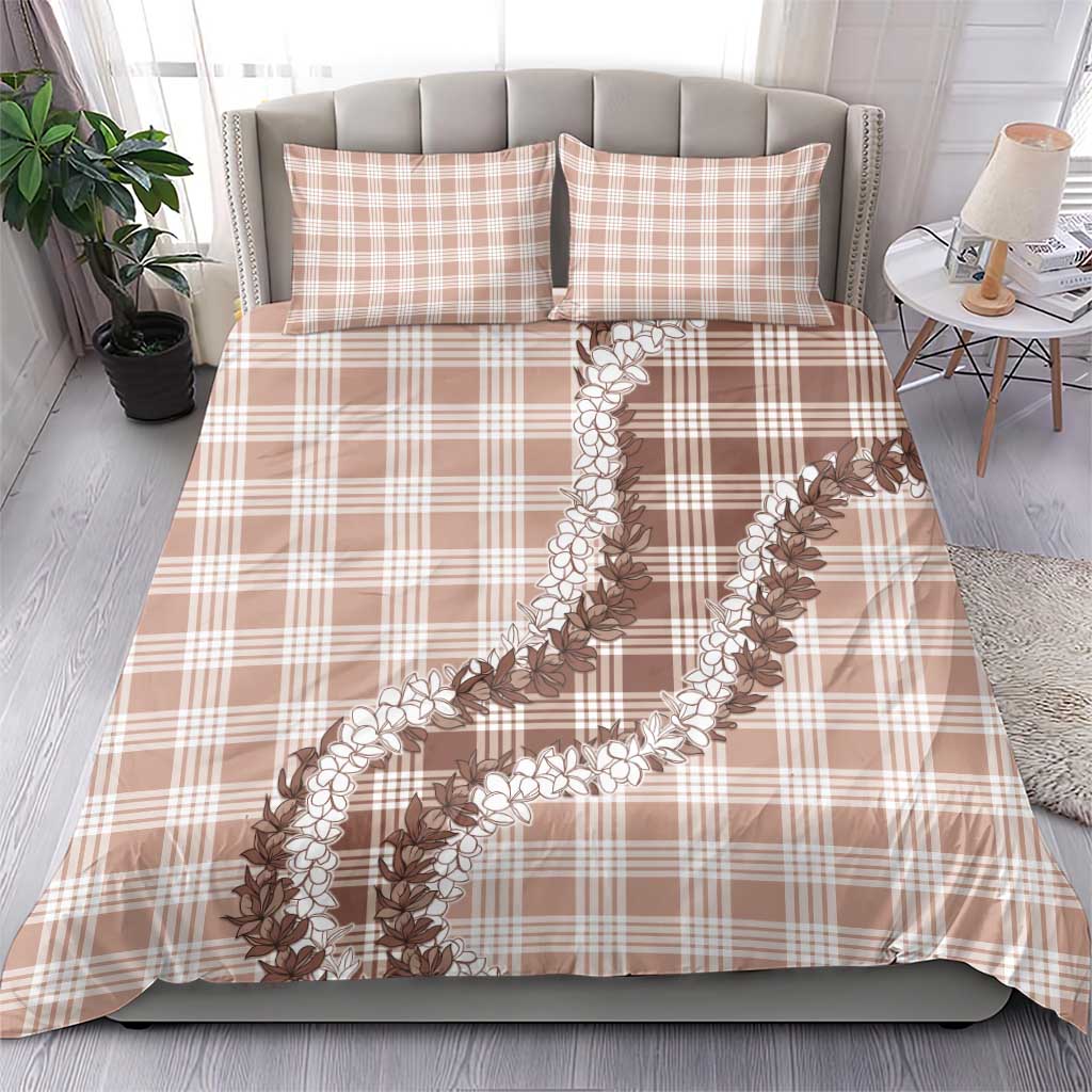 Beige Hawaii Palaka Bedding Set Hawaiian Honohono Lei LT05 - Polynesian Pride