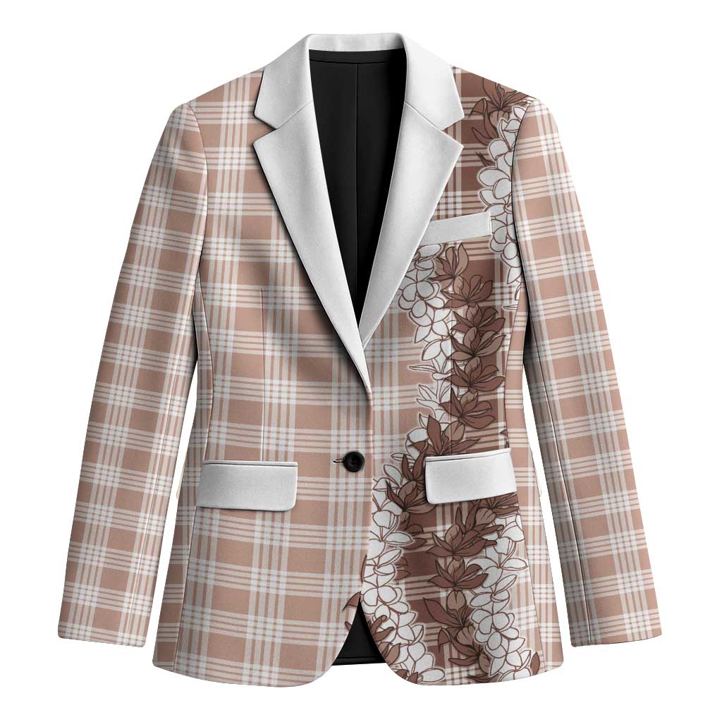 Beige Hawaii Palaka Blazer Hawaiian Honohono Lei LT05 Unisex Beige - Polynesian Pride