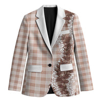 Beige Hawaii Palaka Blazer Hawaiian Honohono Lei LT05 Unisex Beige - Polynesian Pride