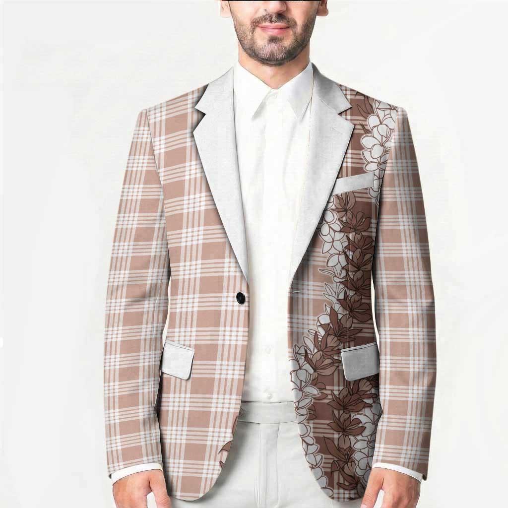 Beige Hawaii Palaka Blazer Hawaiian Honohono Lei LT05 - Polynesian Pride