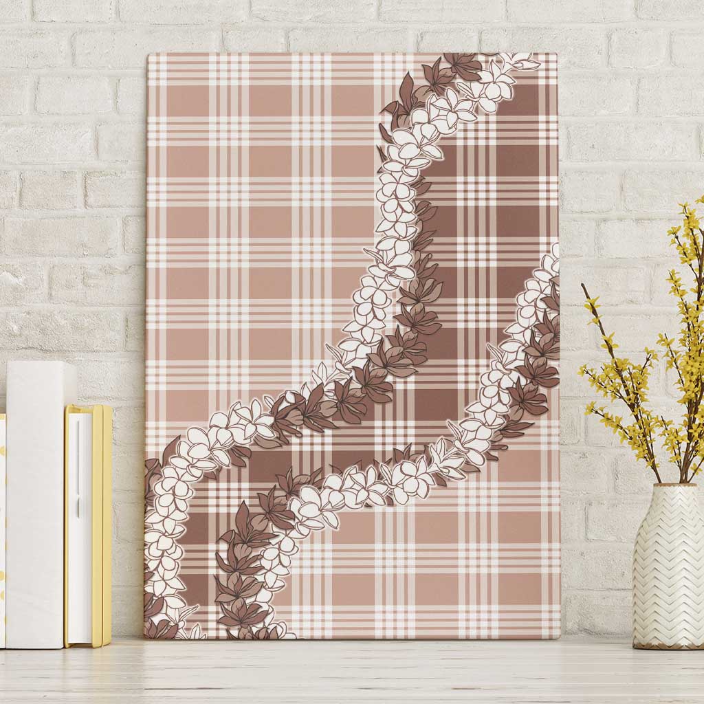 Beige Hawaii Palaka Canvas Wall Art Hawaiian Honohono Lei LT05 Without Frame Beige - Polynesian Pride