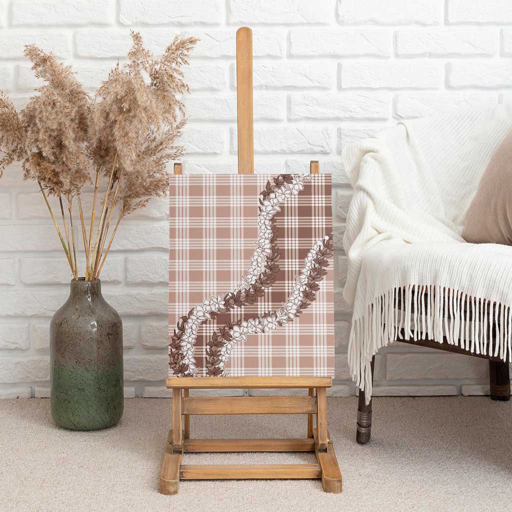 Beige Hawaii Palaka Canvas Wall Art Hawaiian Honohono Lei LT05 - Polynesian Pride