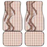Beige Hawaii Palaka Car Mats Hawaiian Honohono Lei LT05 - Polynesian Pride