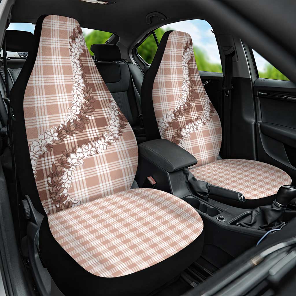 Beige Hawaii Palaka Car Seat Cover Hawaiian Honohono Lei LT05 One Size Beige - Polynesian Pride
