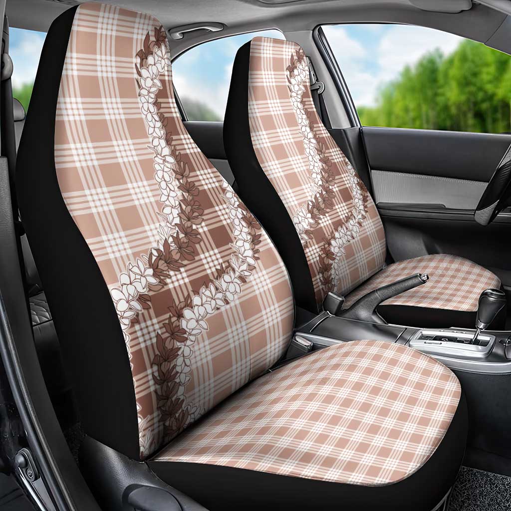 Beige Hawaii Palaka Car Seat Cover Hawaiian Honohono Lei LT05 - Polynesian Pride