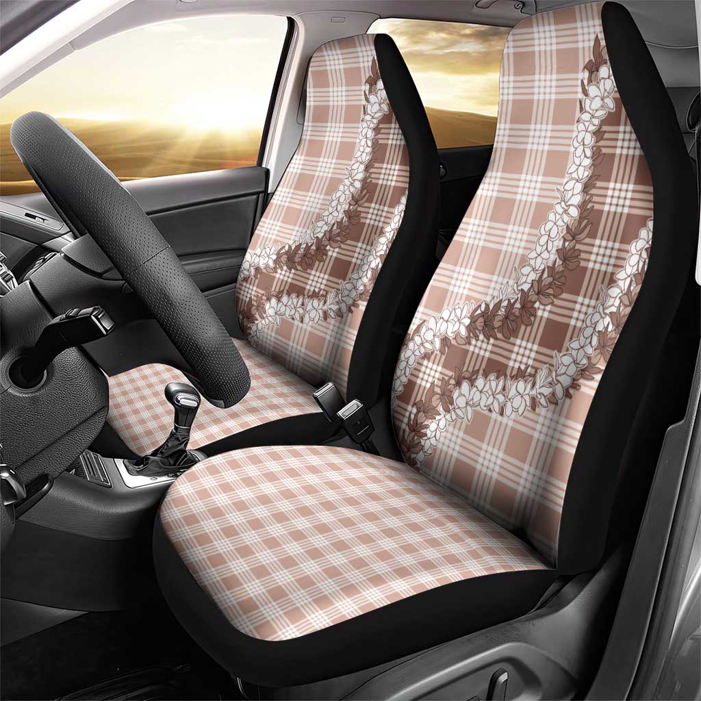 Beige Hawaii Palaka Car Seat Cover Hawaiian Honohono Lei LT05 - Polynesian Pride