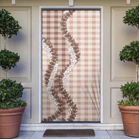 Beige Hawaii Palaka Door Cover Hawaiian Honohono Lei LT05 Beige - Polynesian Pride