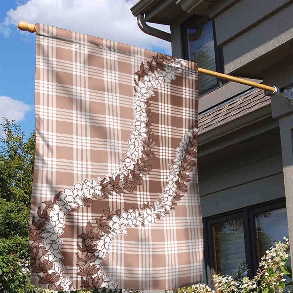 Beige Hawaii Palaka Garden Flag Hawaiian Honohono Lei LT05 - Polynesian Pride