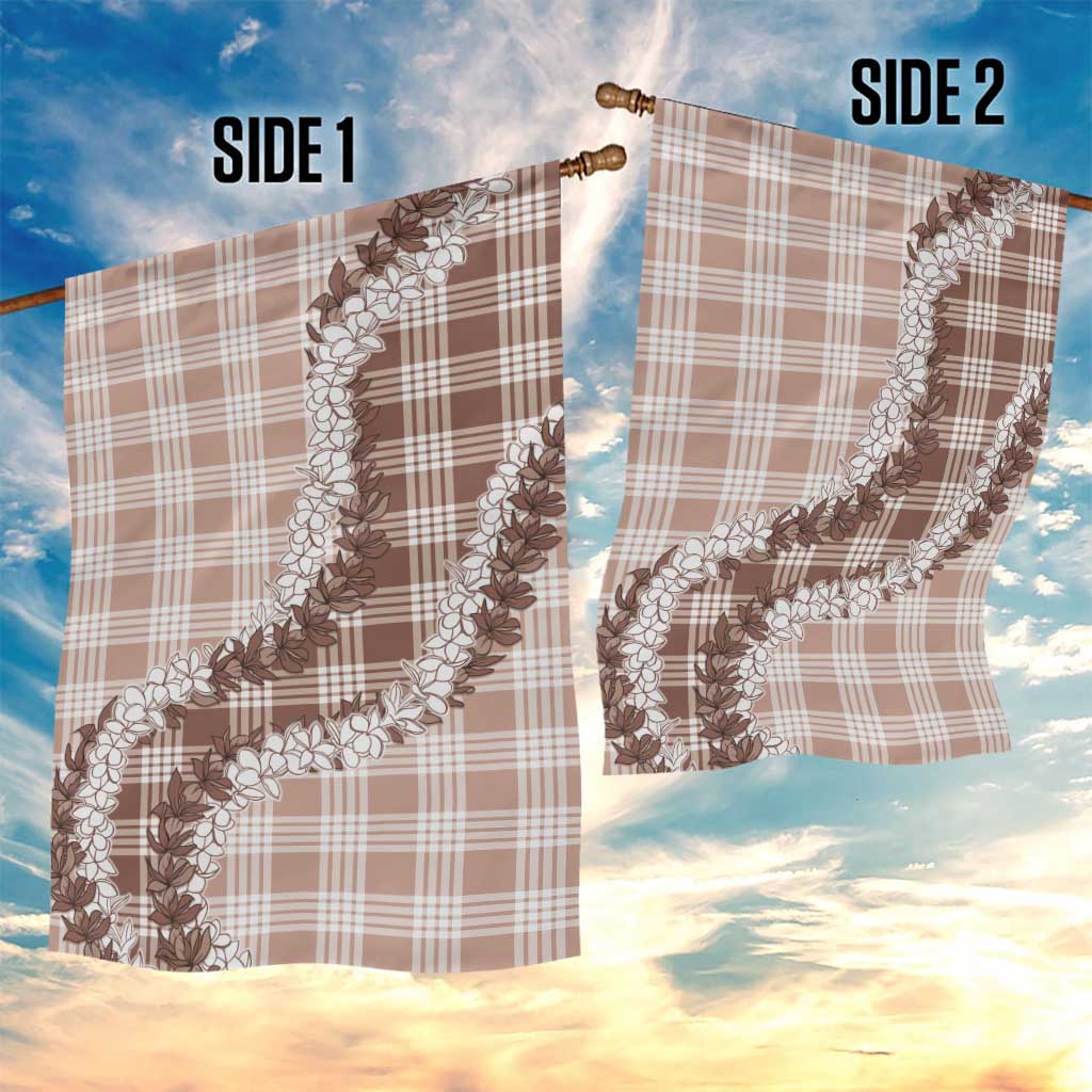 Beige Hawaii Palaka Garden Flag Hawaiian Honohono Lei LT05 - Polynesian Pride