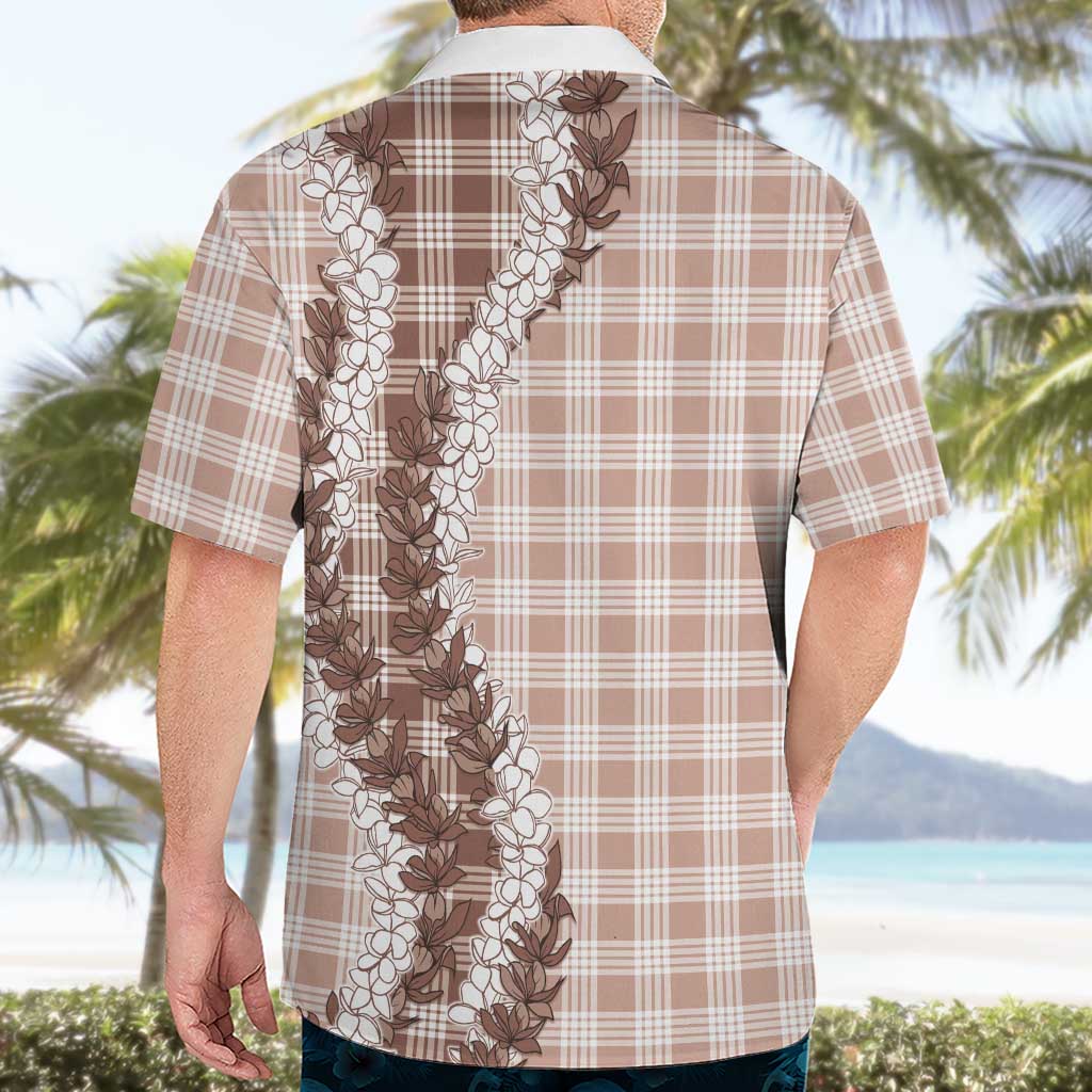 Beige Hawaii Palaka Hawaiian Shirt Hawaiian Honohono Lei