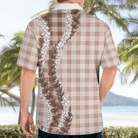 Beige Hawaii Palaka Hawaiian Shirt Hawaiian Honohono Lei
