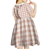 Beige Hawaii Palaka Kid Short Sleeve Dress Hawaiian Honohono Lei LT05 - Polynesian Pride