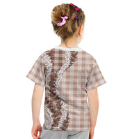 Beige Hawaii Palaka Kid T Shirt Hawaiian Honohono Lei LT05 - Polynesian Pride