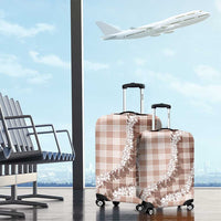 Beige Hawaii Palaka Luggage Cover Hawaiian Honohono Lei LT05 - Polynesian Pride