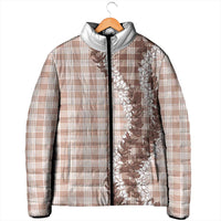 Beige Hawaii Palaka Padded Jacket Hawaiian Honohono Lei LT05 - Polynesian Pride