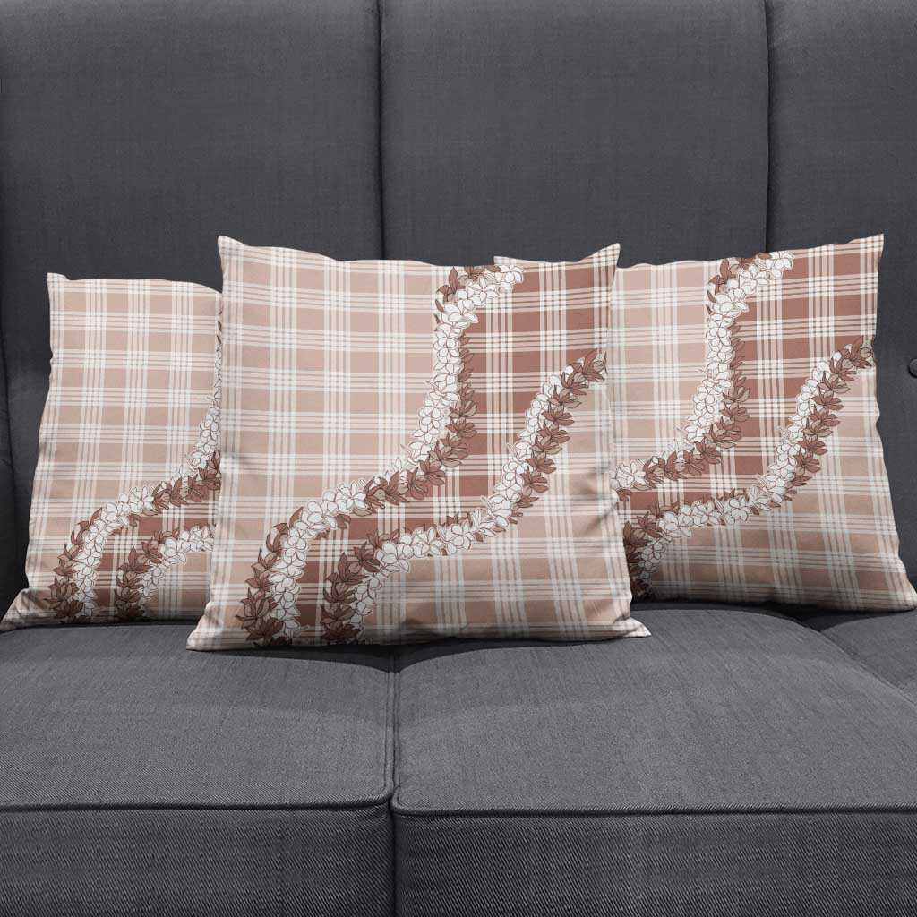 Beige Hawaii Palaka Pillow Cover Hawaiian Honohono Lei LT05 - Polynesian Pride