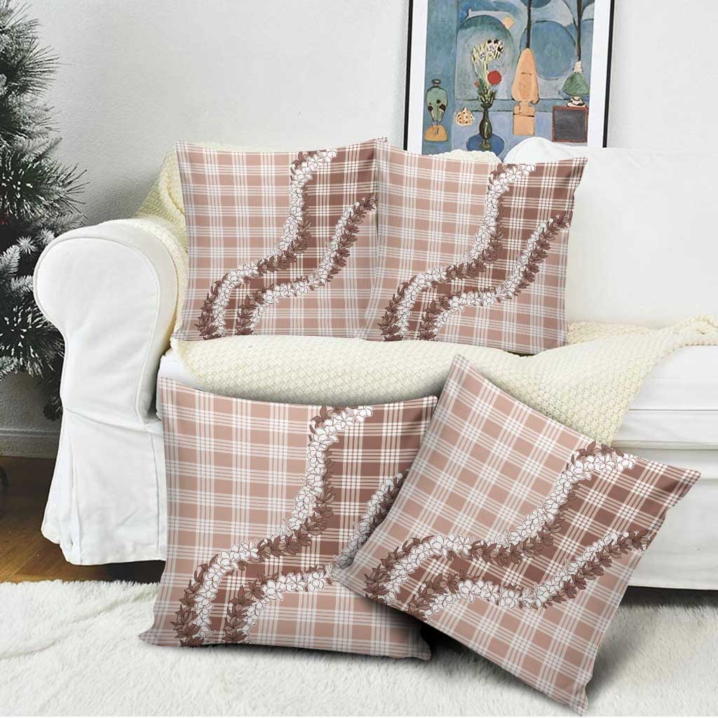 Beige Hawaii Palaka Pillow Cover Hawaiian Honohono Lei LT05 - Polynesian Pride