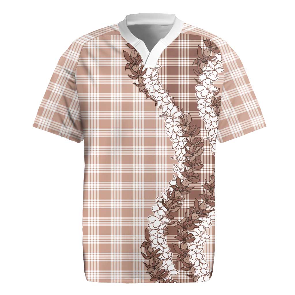 Beige Hawaii Palaka Rugby Jersey Hawaiian Honohono Lei LT05 Beige - Polynesian Pride