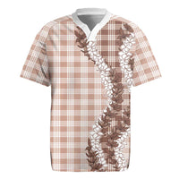Beige Hawaii Palaka Rugby Jersey Hawaiian Honohono Lei LT05 Beige - Polynesian Pride