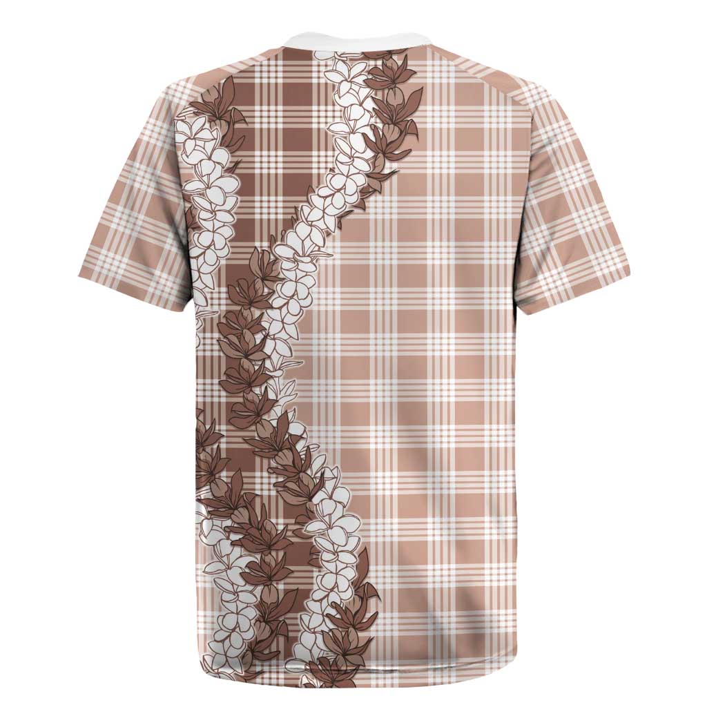Beige Hawaii Palaka Rugby Jersey Hawaiian Honohono Lei LT05 - Polynesian Pride