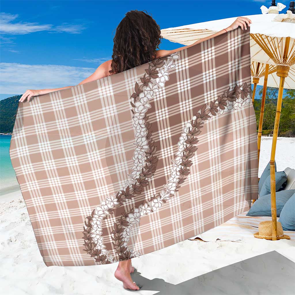 Beige Hawaii Palaka Sarong Hawaiian Honohono Lei LT05 One Size 44 x 66 inches Beige - Polynesian Pride