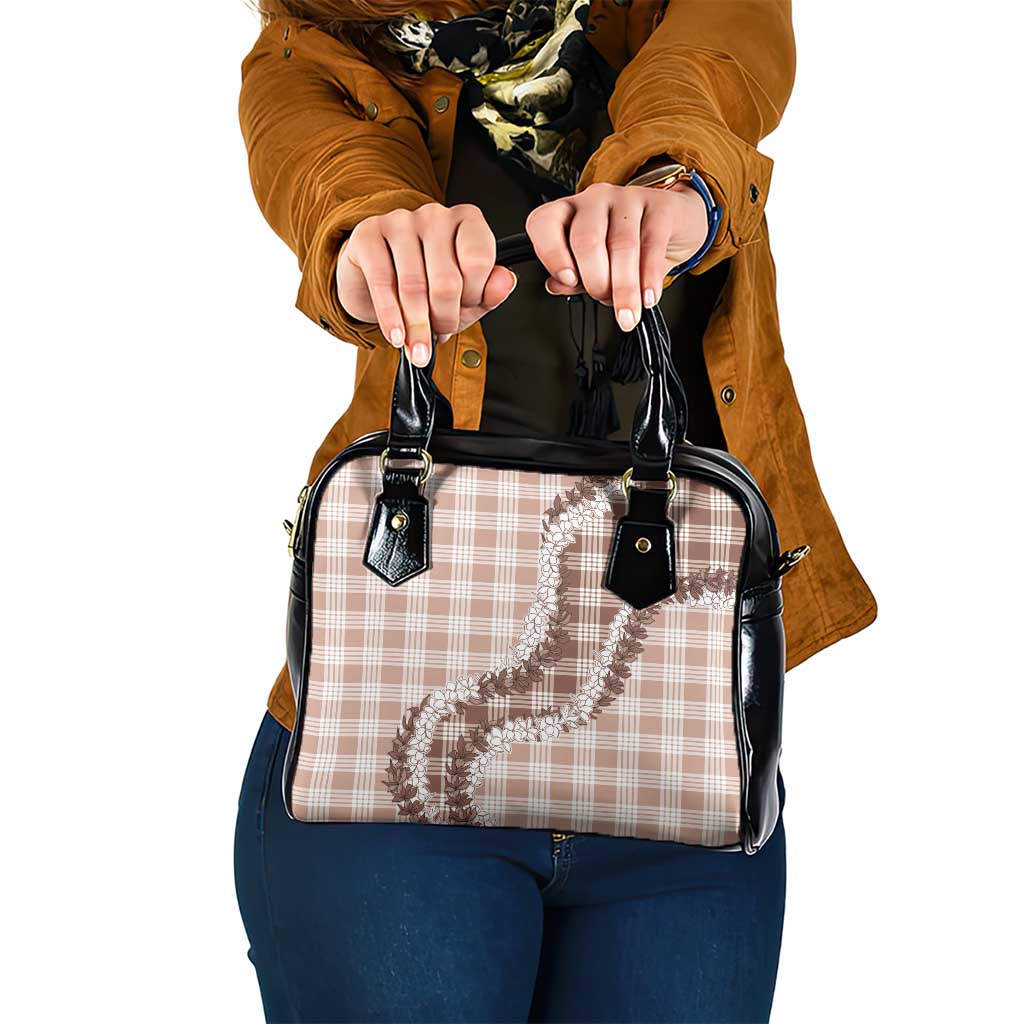 Beige Hawaii Palaka Shoulder Handbag Hawaiian Honohono Lei LT05 One Size Beige - Polynesian Pride