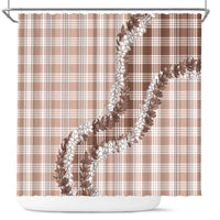 Beige Hawaii Palaka Shower Curtain Hawaiian Honohono Lei LT05 Beige - Polynesian Pride