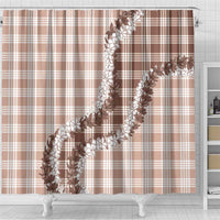 Beige Hawaii Palaka Shower Curtain Hawaiian Honohono Lei LT05 - Polynesian Pride