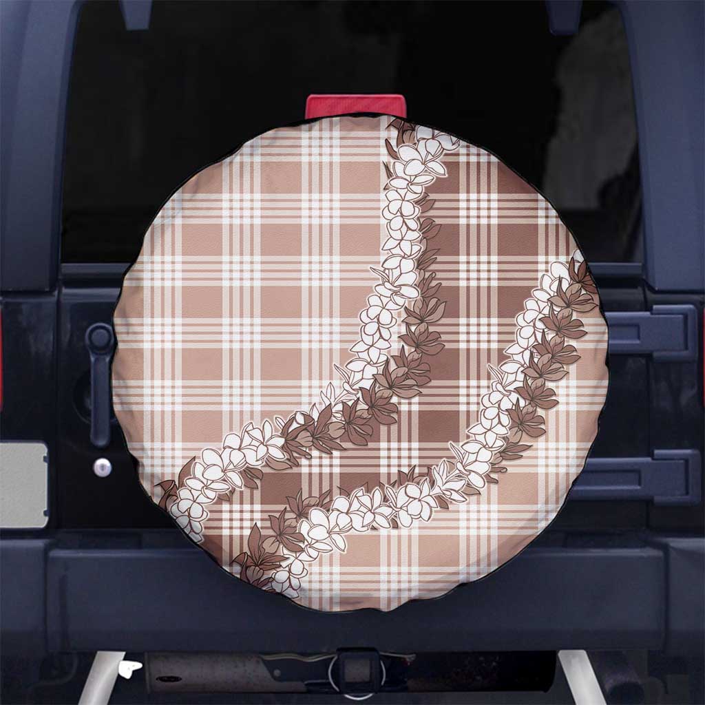 Beige Hawaii Palaka Spare Tire Cover Hawaiian Honohono Lei LT05 No hole Beige - Polynesian Pride