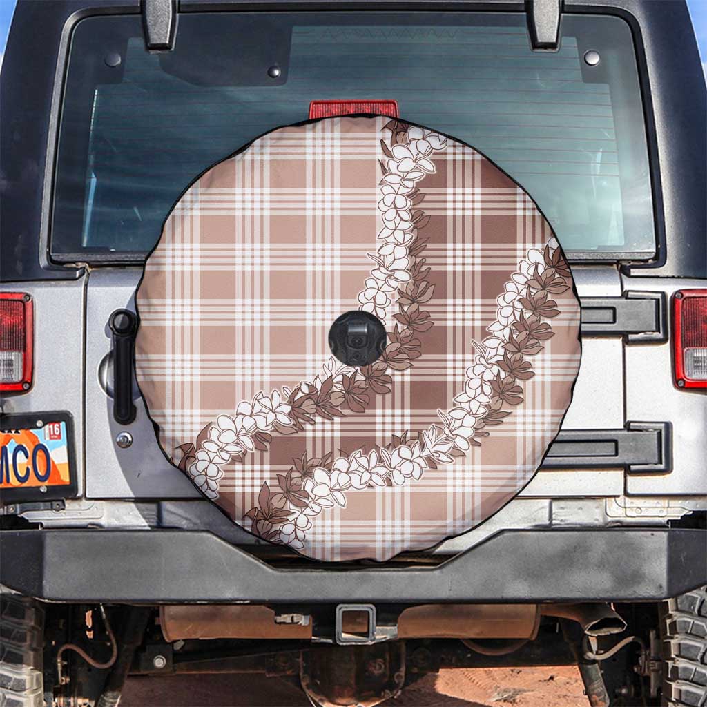 Beige Hawaii Palaka Spare Tire Cover Hawaiian Honohono Lei LT05 Beige - Polynesian Pride