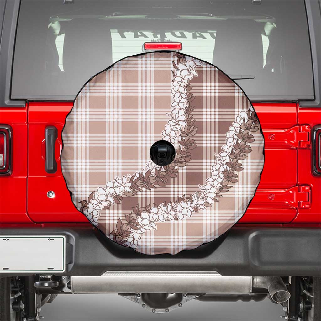 Beige Hawaii Palaka Spare Tire Cover Hawaiian Honohono Lei LT05 - Polynesian Pride
