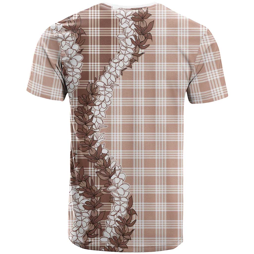 Beige Hawaii Palaka T Shirt Hawaiian Honohono Lei LT05 - Polynesian Pride