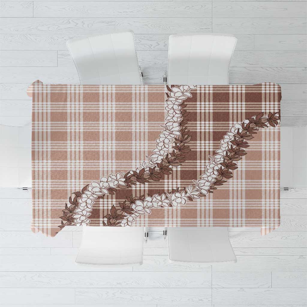 Beige Hawaii Palaka Tablecloth Hawaiian Honohono Lei LT05 Beige - Polynesian Pride