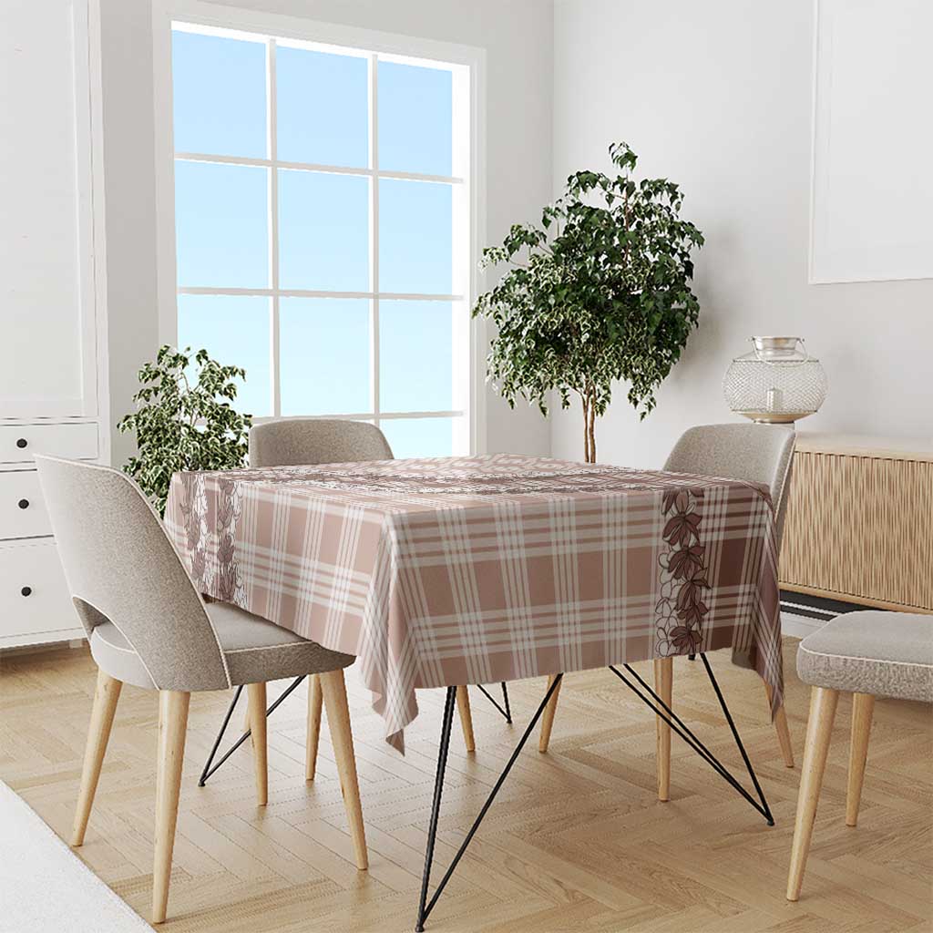 Beige Hawaii Palaka Tablecloth Hawaiian Honohono Lei LT05 - Polynesian Pride
