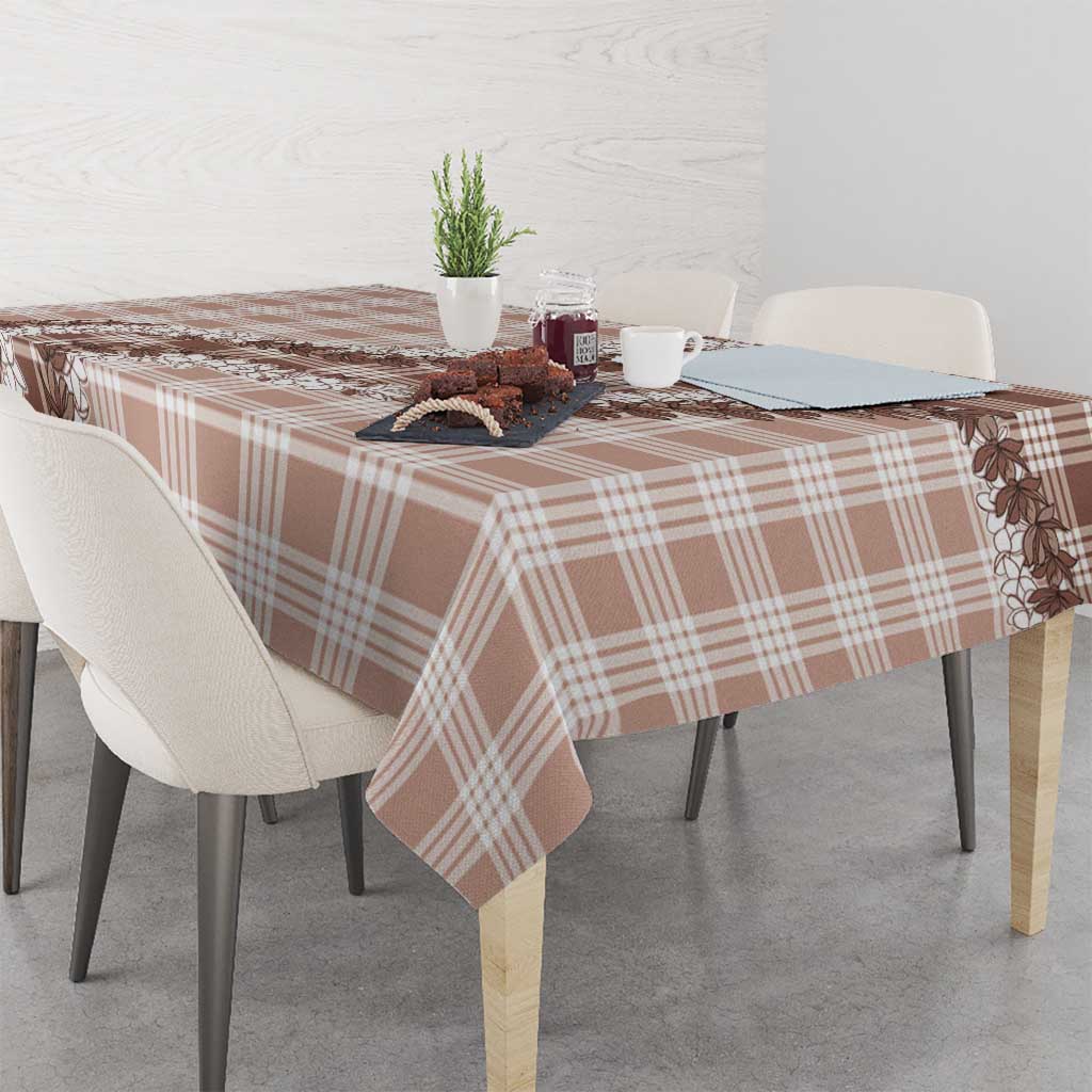 Beige Hawaii Palaka Tablecloth Hawaiian Honohono Lei LT05 - Polynesian Pride