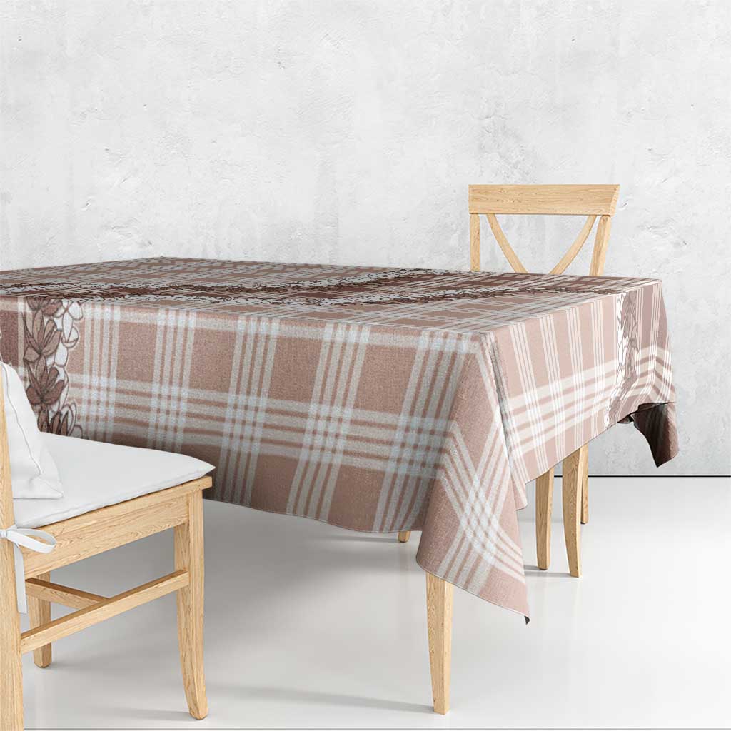 Beige Hawaii Palaka Tablecloth Hawaiian Honohono Lei LT05 - Polynesian Pride