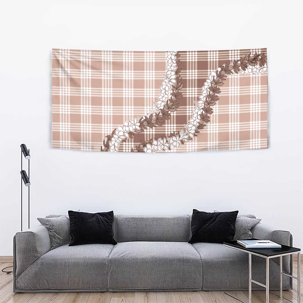 Beige Hawaii Palaka Tapestry Hawaiian Honohono Lei LT05 - Polynesian Pride