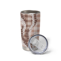 Beige Hawaii Palaka Tumbler Cup Hawaiian Honohono Lei LT05 - Polynesian Pride