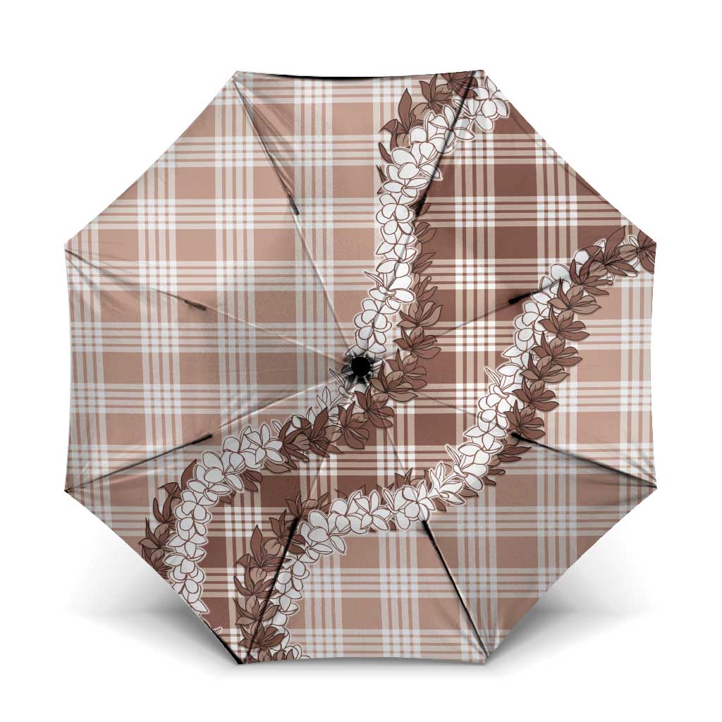 Beige Hawaii Palaka Umbrella Hawaiian Honohono Lei LT05 One Size Folded 11.42 inch Opened Diameter 37.4 inch Beige - Polynesian Pride