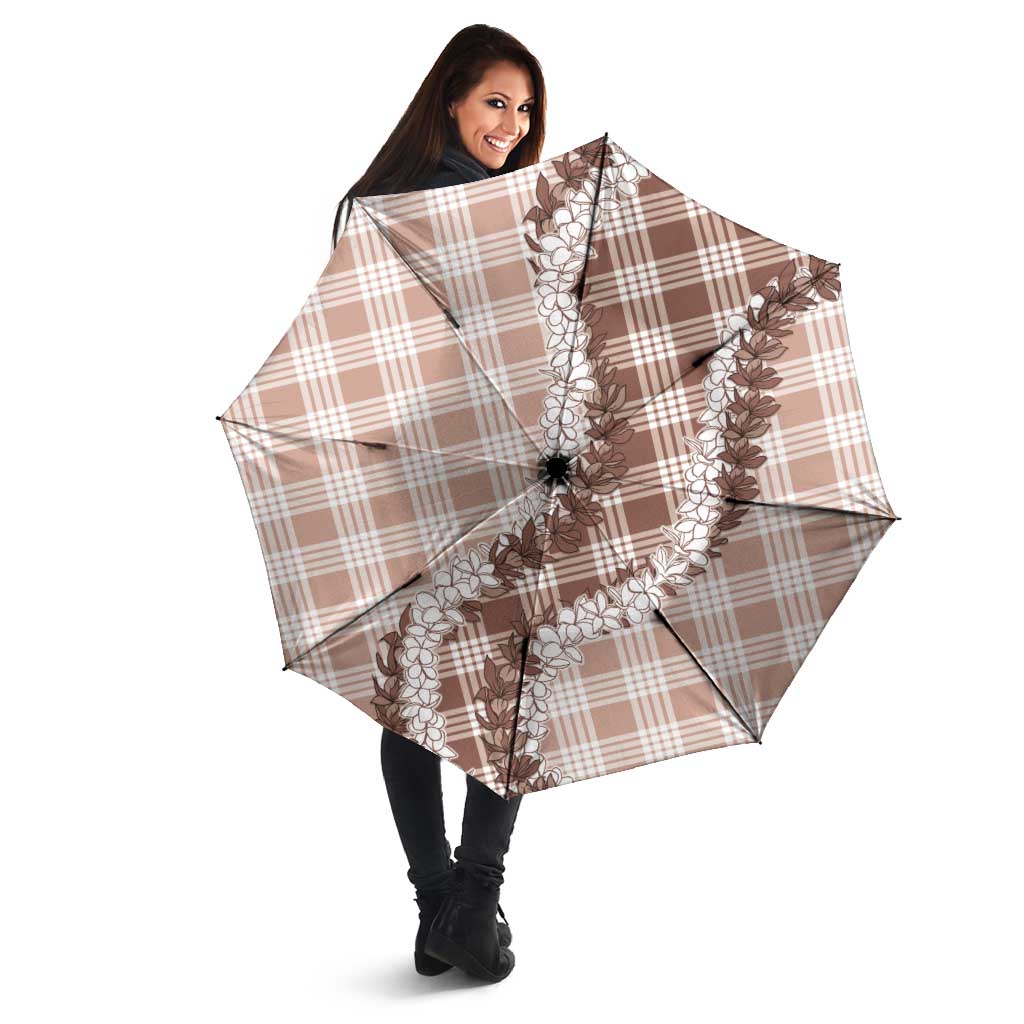 Beige Hawaii Palaka Umbrella Hawaiian Honohono Lei LT05 - Polynesian Pride
