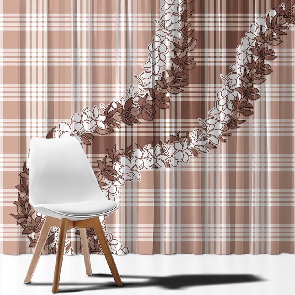 Beige Hawaii Palaka Window Curtain Hawaiian Honohono Lei LT05 - Polynesian Pride