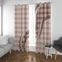 Beige Hawaii Palaka Window Curtain Hawaiian Honohono Lei LT05 With Grommets Beige - Polynesian Pride