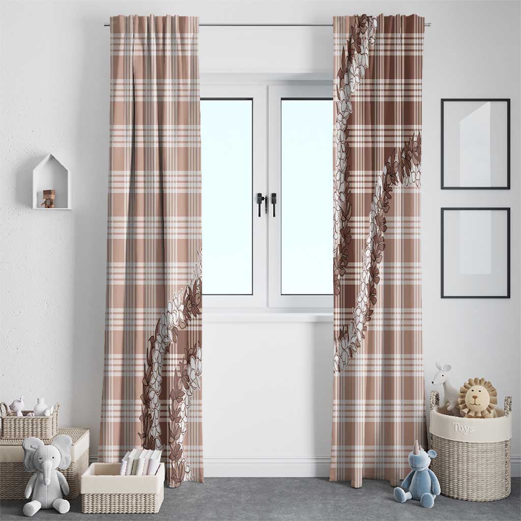 Beige Hawaii Palaka Window Curtain Hawaiian Honohono Lei LT05 - Polynesian Pride