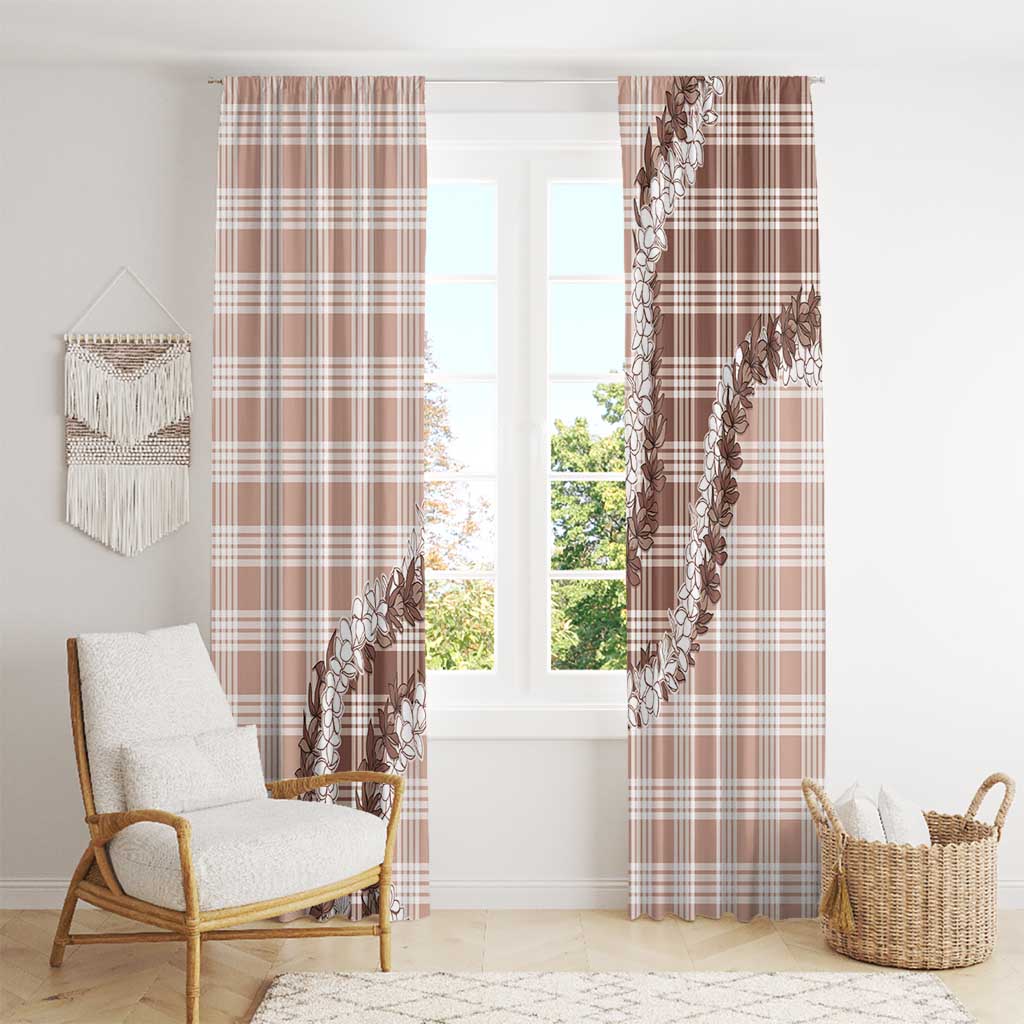 Beige Hawaii Palaka Window Curtain Hawaiian Honohono Lei LT05 - Polynesian Pride