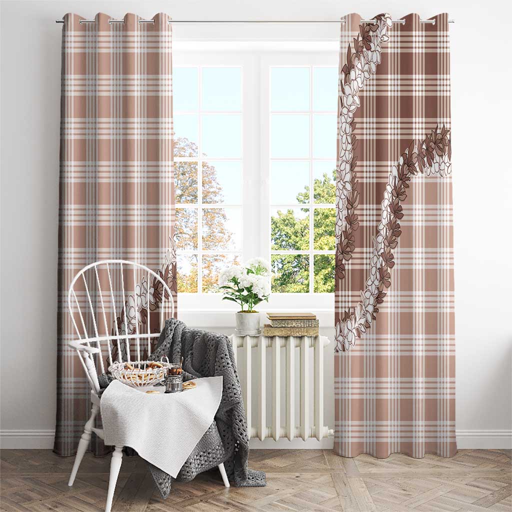 Beige Hawaii Palaka Window Curtain Hawaiian Honohono Lei LT05 - Polynesian Pride