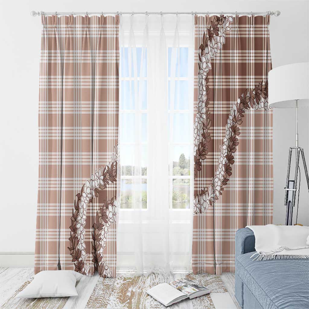 Beige Hawaii Palaka Window Curtain Hawaiian Honohono Lei LT05 - Polynesian Pride